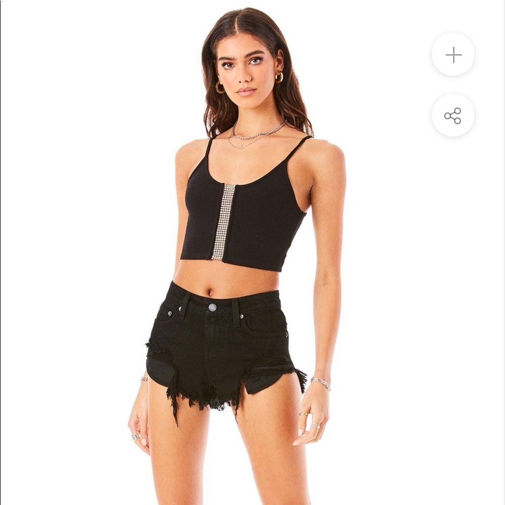 LF Rhinestone Crop Top